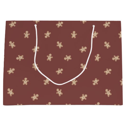 Grand Sac Cadeau Christmas Gingerbread Boy (Devant)