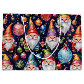 Grand Sac Cadeau Christmas Gnomes (Dos)