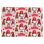 Grand Sac Cadeau Christmas Gnomes (Dos)