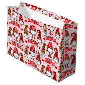 Grand Sac Cadeau Christmas Gnomes (Devant Angle)