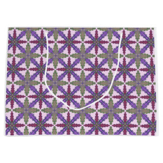 Grand Sac Cadeau Christmas Poinsettia Stars gift bag Large