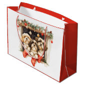 Grand Sac Cadeau Christmas Shih Tzu Dogs (Dos Angle)