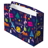 Grand Sac Cadeau 🎄 Christmas 🎾 tennis navy blue (Dos Angle)
