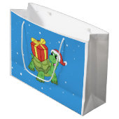 Grand Sac Cadeau Christmas turtle with the venin (Devant Angle)