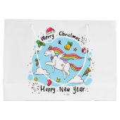 Grand Sac Cadeau Christmas Unicorn (Dos)