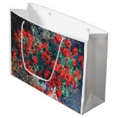 Grand Sac Cadeau Chrysanthème rouge, Monet (Devant Angle)