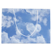 Grand Sac Cadeau Ciel bleu avec nuage en forme de coeur Ajouter un (Dos)