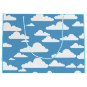 GRAND SAC CADEAU CIEL BLEU GRAPHIQUE ET NUAGES BLANCS ILLUSTRATION (Dos)