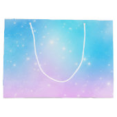 Grand Sac Cadeau Ciel dégradé rose et bleu pastel (Dos)