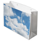 Grand Sac Cadeau ciel, météo, nature, blanc, bleu, nuage, soleil (Dos Angle)