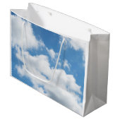 Grand Sac Cadeau ciel, météo, nature, blanc, bleu, nuage, soleil (Devant Angle)