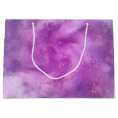 Grand Sac Cadeau Ciel rose étoilé (Devant)