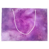 Grand Sac Cadeau Ciel rose étoilé (Dos)