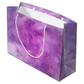 Grand Sac Cadeau Ciel rose étoilé (Dos Angle)