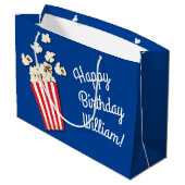 Grand Sac Cadeau Cinéma Popcorn fête d'anniversaire (Dos Angle)