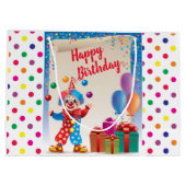 Grand Sac Cadeau Cirque Joyeux anniversaire (Dos)