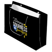 Grand Sac Cadeau Citation de citron motivationnelle de l'aigre à la (Devant Angle)