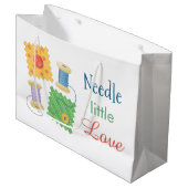 Grand Sac Cadeau Citation de passe-temps pour l'artisanat à coudre (Devant Angle)