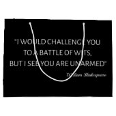 Grand Sac Cadeau Citation De Shakespeare - Bataille De Wits (Dos)