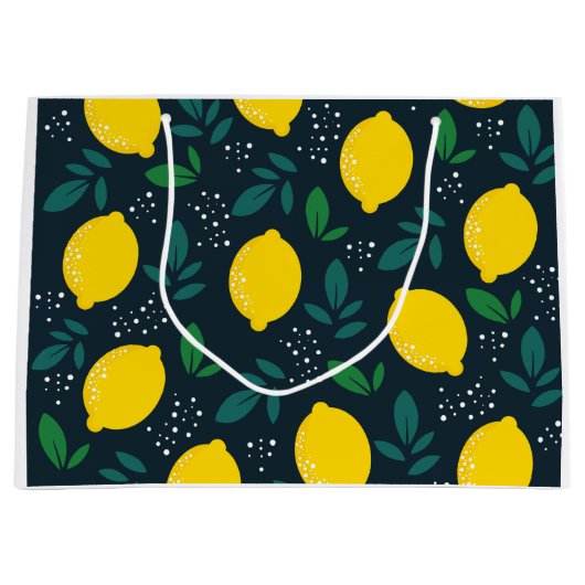 Grand Sac Cadeau Citron (Devant)