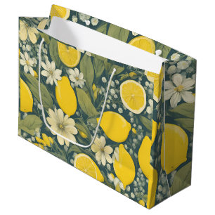 Grand Sac Cadeau citron vintage