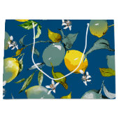 Grand Sac Cadeau citrons aquarelle 28 (Devant)