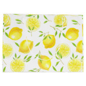 Grand Sac Cadeau Citrons et feuilles (Dos)