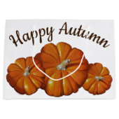 Grand sac cadeau citrouille (Devant)