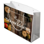 Grand Sac Cadeau citrouille bon thanksgiving (Dos Angle)