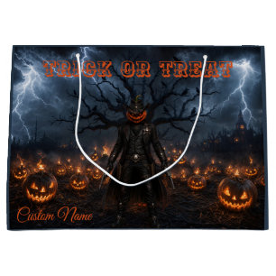 Grand Sac Cadeau Citrouille de sheriff cowboy Halloween effrayant é