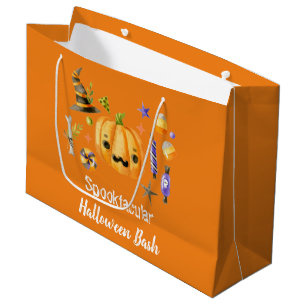 Grand Sac Cadeau Citrouille Spooktacular Halloween Bash Party Orang