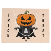 Grand Sac Cadeau Citrouille Vampire (Dos)