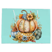 Grand Sac Cadeau Citrouilles à l'automne (Dos)