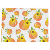 Grand Sac Cadeau Citrouilles d'aquarelle et tournesols (Dos)