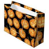 Grand Sac Cadeau Citrouilles d'Halloween (Devant Angle)