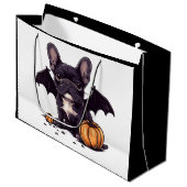 Grand Sac Cadeau Citrouilles d'Halloween (Devant Angle)