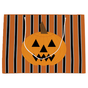Grand Sac Cadeau Citrouilles d'Halloween amusants et fantaisistes