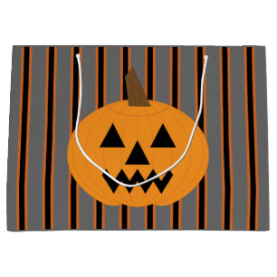 Grand Sac Cadeau Citrouilles d'Halloween amusants et fantaisistes