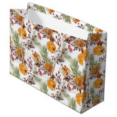 Grand Sac Cadeau Citrus Orange Pine Berry Noël (Devant Angle)