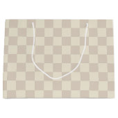 Grand Sac Cadeau Clair Brown et blanc cassé (Devant)