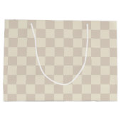 Grand Sac Cadeau Clair Brown et blanc cassé (Dos)