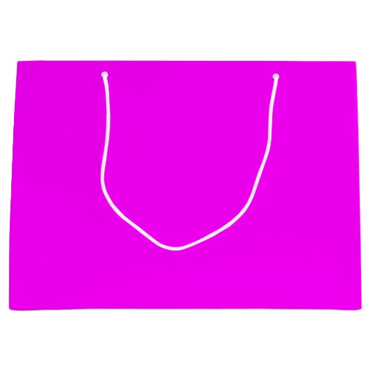 Grand Sac Cadeau Clair rose néon (Devant)