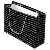 Grand Sac Cadeau Classe moderne de typographie Twenty Twenty‑Six (Devant Angle)