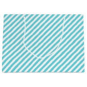 Grand Sac Cadeau Classic blue and white diagonal stripes (Devant)
