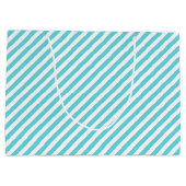 Grand Sac Cadeau Classic blue and white diagonal stripes (Dos)