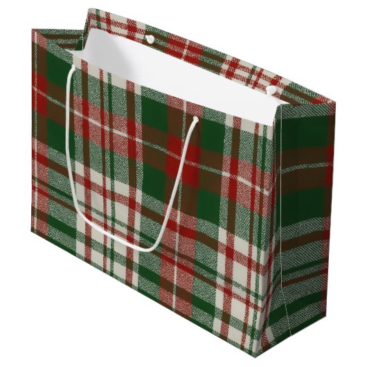 Grand Sac Cadeau Classic Christmas (Devant Angle)