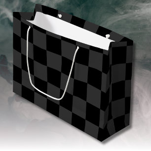 Grand Sac Cadeau Classic moderne noir & fumée noir tableau de bord 