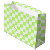 Grand Sac Cadeau Classic visual lime checkerboard  (Dos Angle)