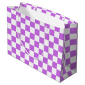 Grand Sac Cadeau Classic visual magenta checkerboard  (Dos Angle)