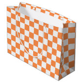 Grand Sac Cadeau Classic visual orange checkerboard  (Dos Angle)